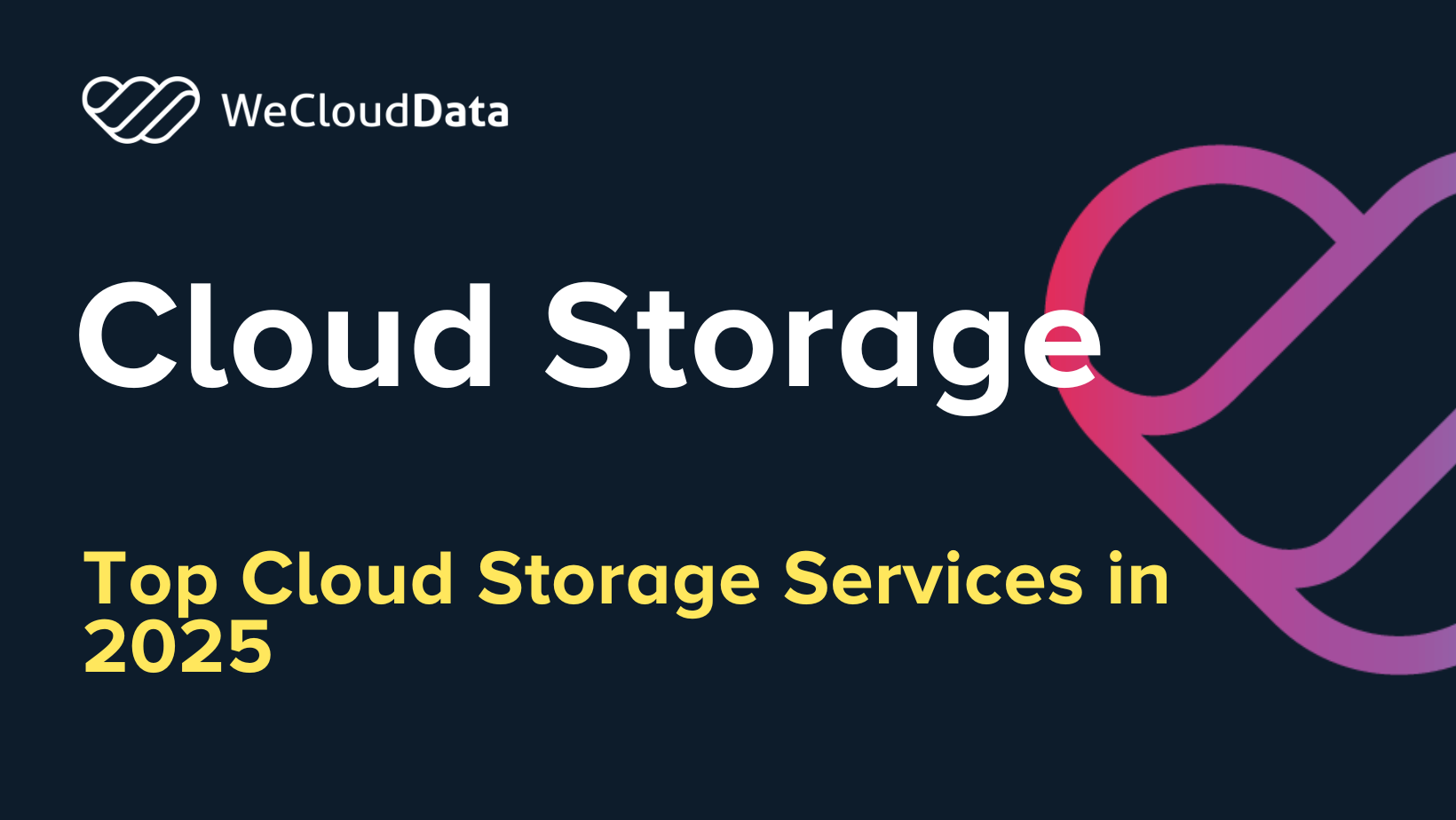 Top Cloud Storage Services in 2025-weclouddata