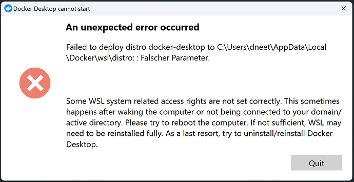 unexpected error docker weclouddata