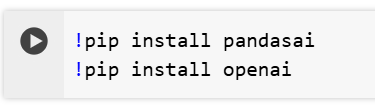 installing generative ai python library pandas ai